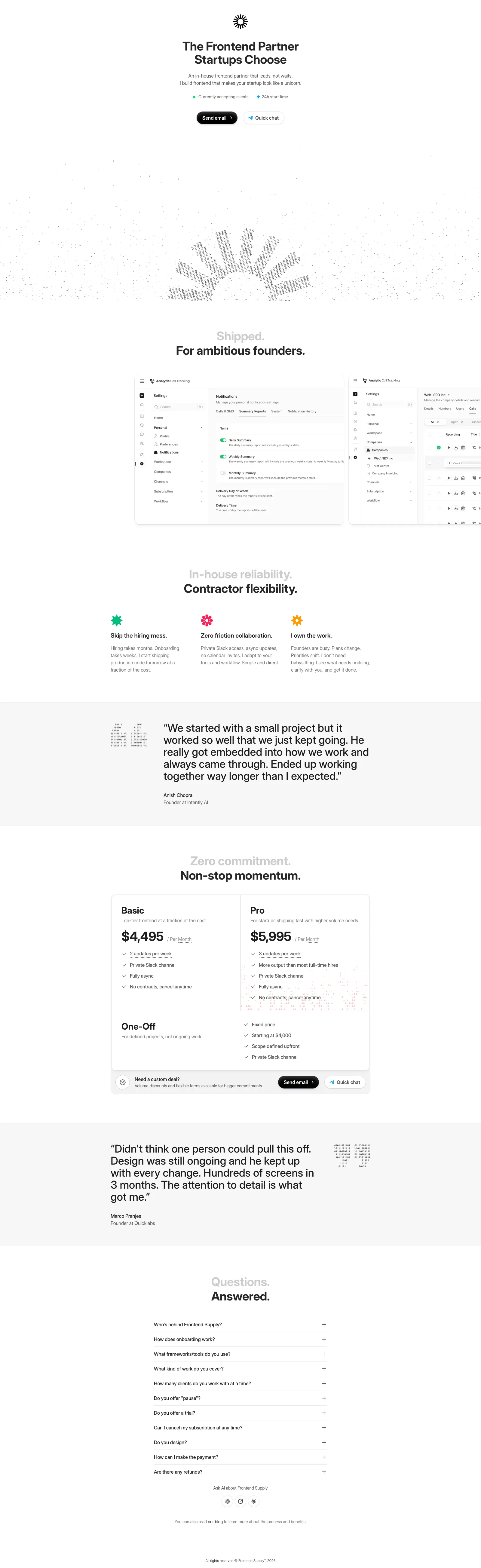 Frontend Supply
