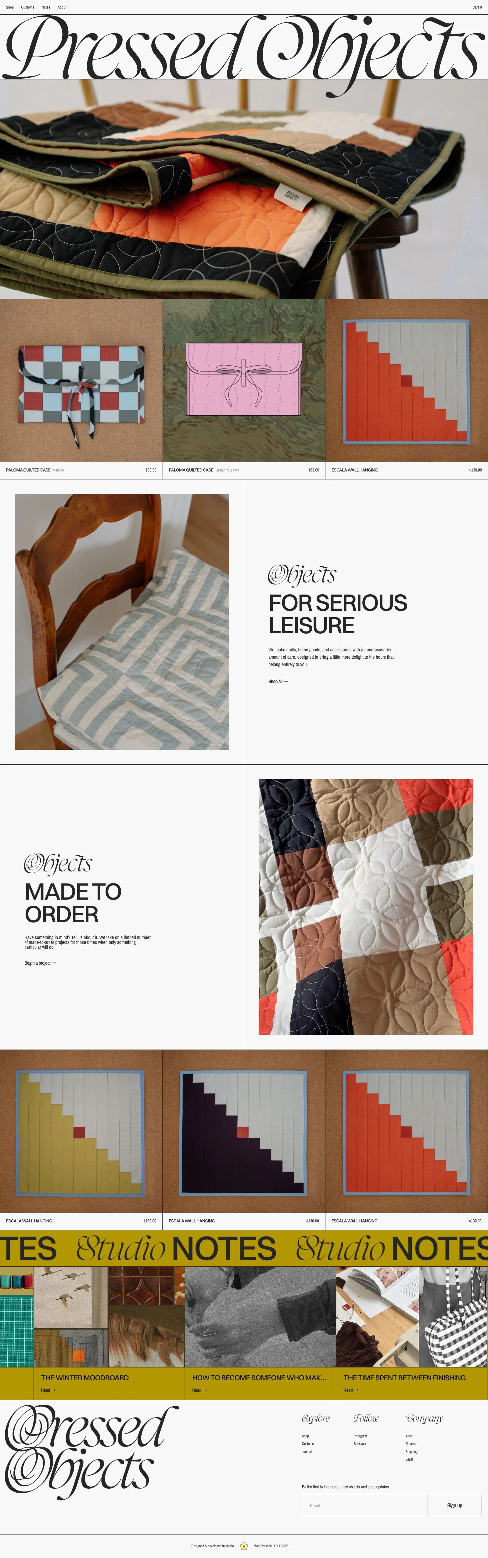 Pressed Objects